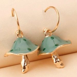 ❤️ Mushroom Plant Art Deco Peasant Boho Pop Hipster Hip Farm Hippie Earring